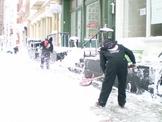 Two Shovelers on Wooster